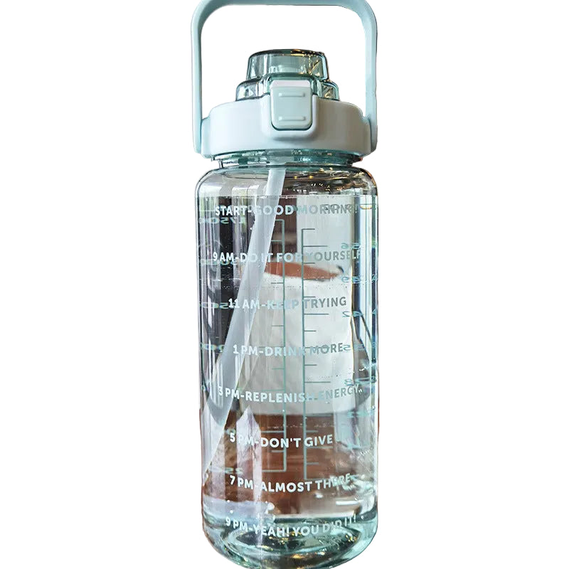 Kitchen Moni 2000ml Large Plastic Water Bottle Portable Single Layer Cup