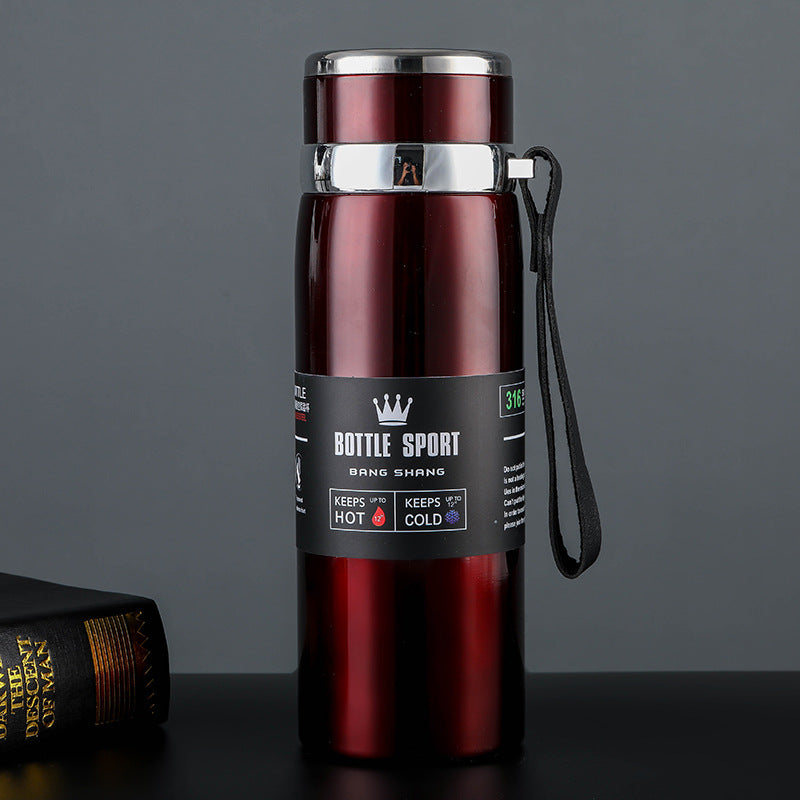 Kitchen Moni™ 1L Stainless Steel Insulated Bottle with Sling Strap