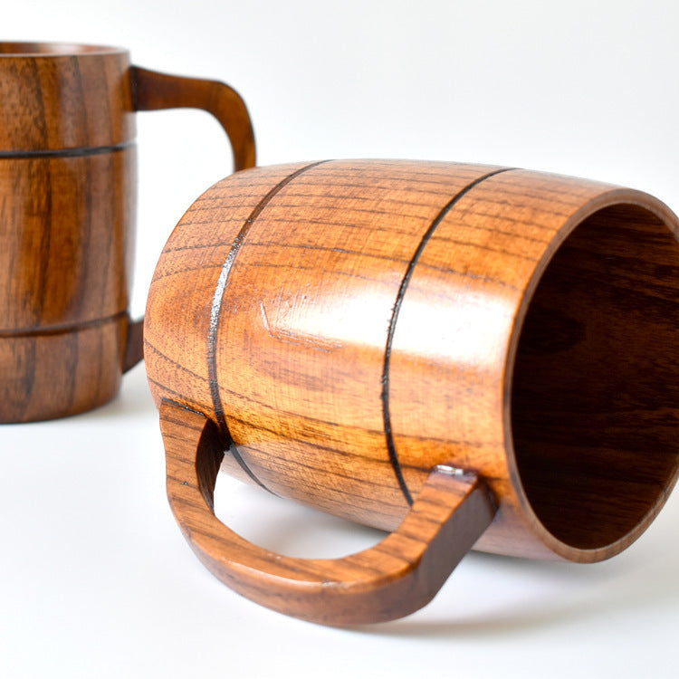 Kitchen Moni Wooden Mug with Handle Jujube Wood Cup