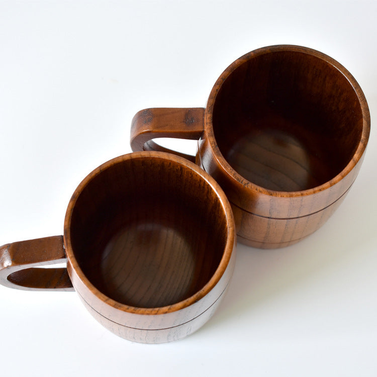 Kitchen Moni Wooden Mug with Handle Jujube Wood Cup
