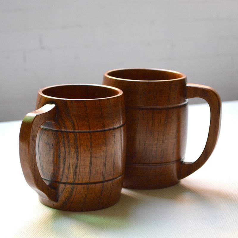Kitchen Moni™ Wooden Mug with Handle Jujube Wood Cup