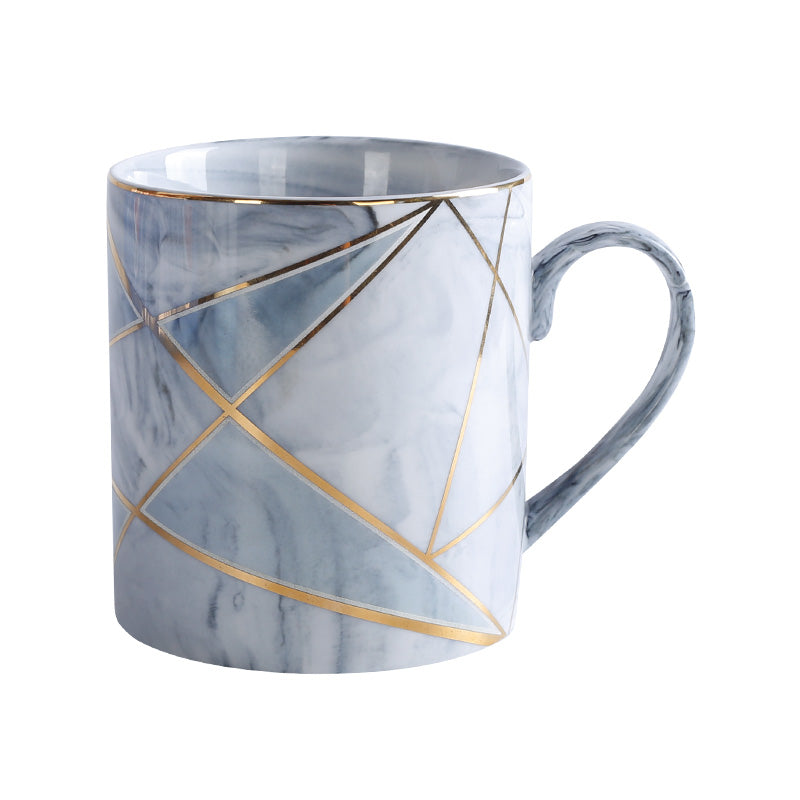 Kitchen Moni™ Ceramic Coffee Mug 350ml New Bone China Cup (Blue/Pink)