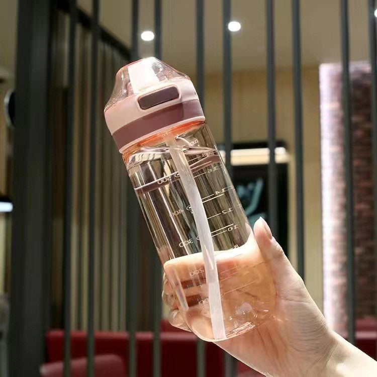 Kitchen Moni™ Drop-Resistant Plastic Straw Cup – Stylish Travel Drinkware