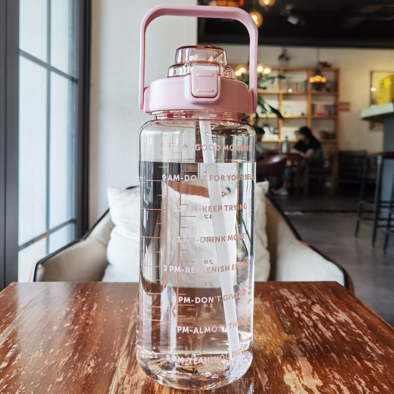 Kitchen Moni 2000ml Large Plastic Water Bottle Portable Single Layer Cup