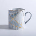 Kitchen Moni Ceramic Coffee Mug 350ml New Bone China Cup (Blue/Pink)