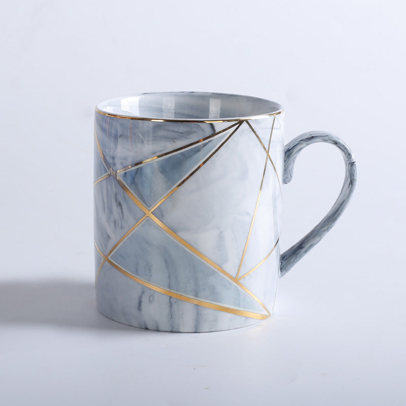 Kitchen Moni™ Ceramic Coffee Mug 350ml New Bone China Cup (Blue/Pink)