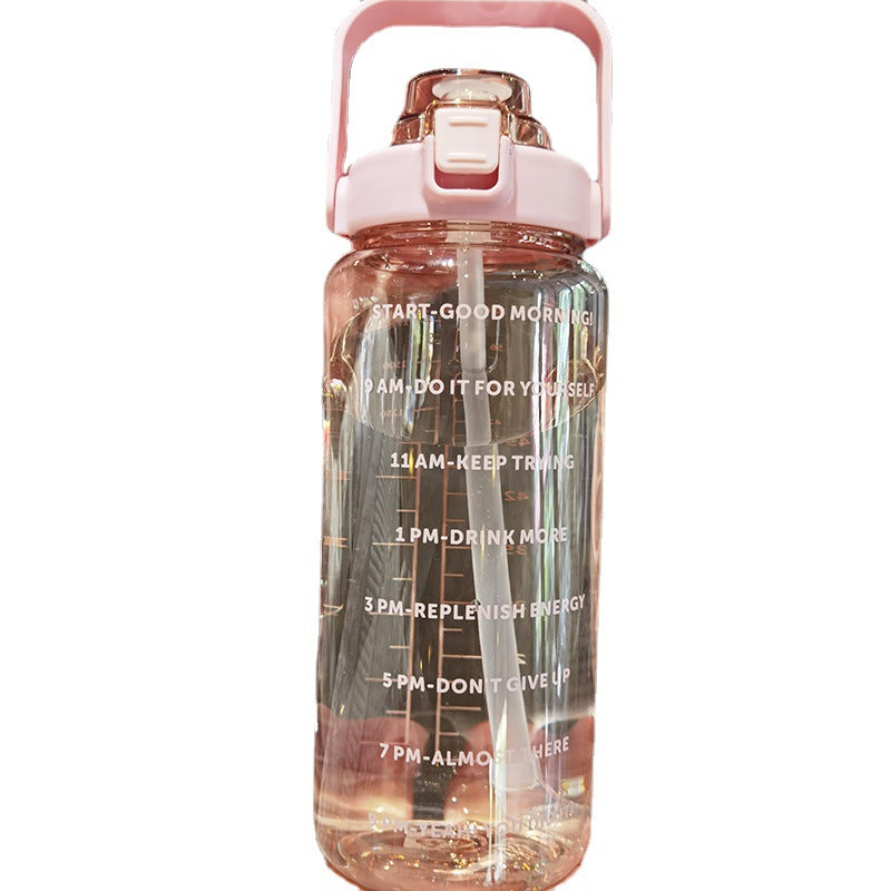 Kitchen Moni 2000ml Large Plastic Water Bottle Portable Single Layer Cup
