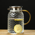 Kitchen Moni Borosilicate Glass Water Pitcher with Bamboo Steel Lid