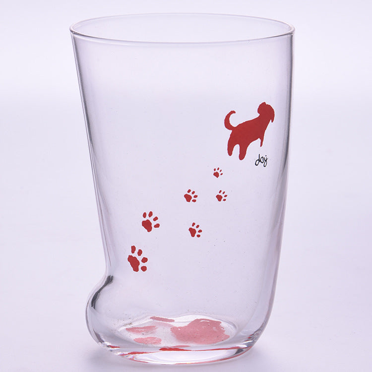 Kitchen Moni Creative Cat Paw Glass Coffee Mug 300ml Cute Gift Cup