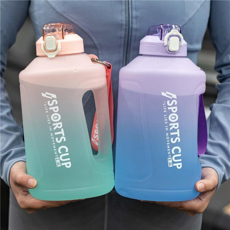 Kitchen Moni Extra Large Capacity Sports Water Bottle with Straw
