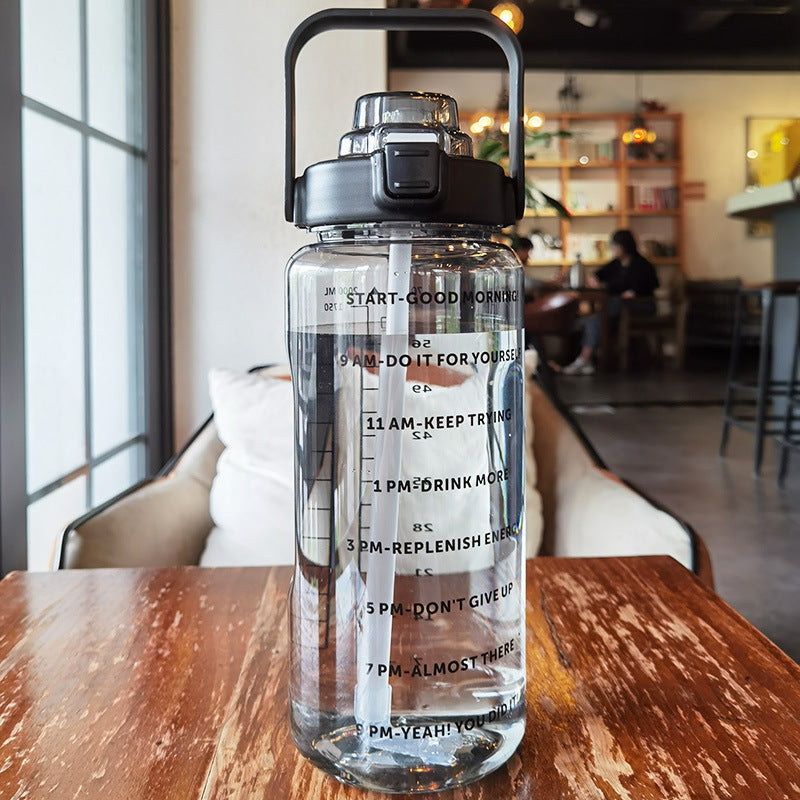 Kitchen Moni 2000ml Large Plastic Water Bottle Portable Single Layer Cup